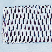 White Hand Block Print Natural Cotton Fabric Sewing Material
